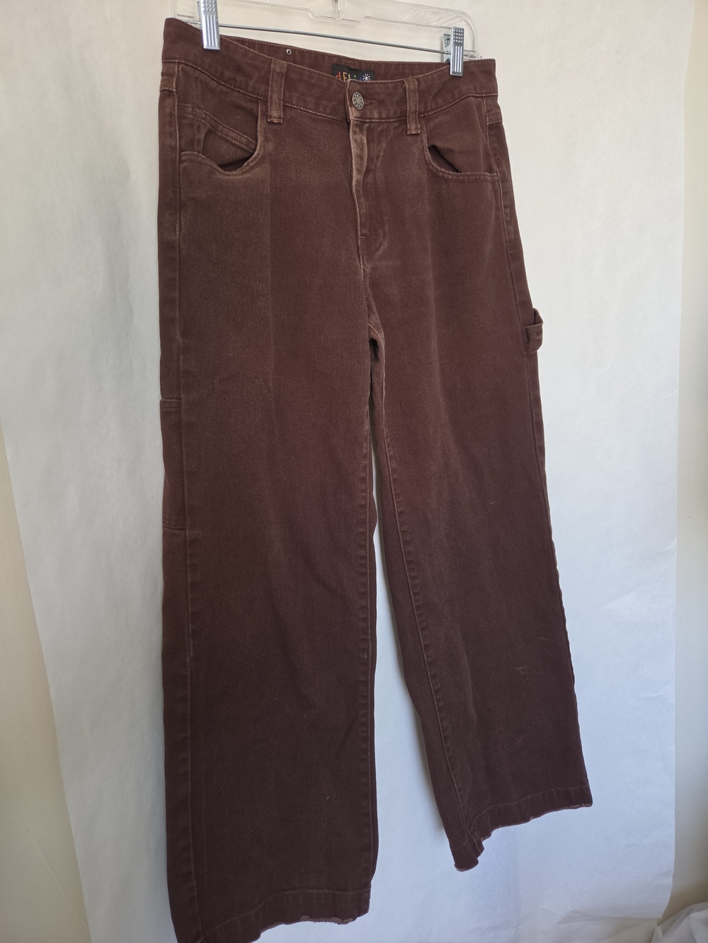 dELiA*s Women's Chocolate Brown Wide-Leg Cargo Jeans